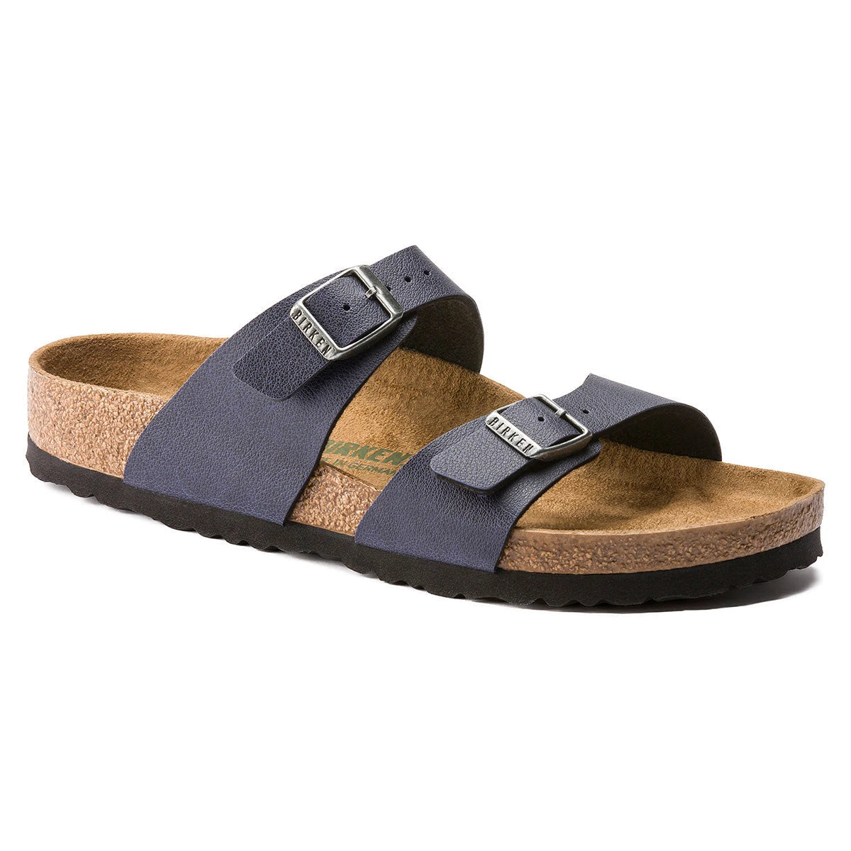 Birkenstock Women's Sydney Vegan Birko-Flor Sandals Navy Footwear - Tophatter Daily Deals