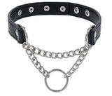 Shadow Day Collar – Faux Leather Collar with Silver Hardware > Bondage Gear > Collars & Leashes - Tophatter Daily Deals