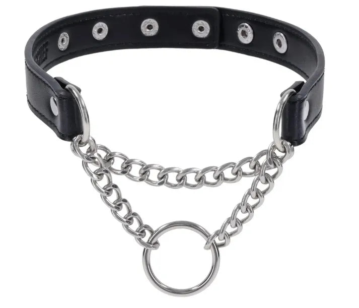 Shadow Day Collar – Faux Leather Collar with Silver Hardware > Bondage Gear > Collars & Leashes - Tophatter Daily Deals