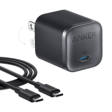 Anker Nano Charger (45W) with USB-C to USB-C Cable Black Batteries & Power Accessories - Tophatter Daily Deals