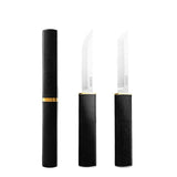 Paring knives,Portable Fruit Knife Set,Peeling Knife for Fruits and Vegetables Straight & Curved Stainless Steel ，Ultra Sharp Kitchen Knife for Camping Outdoor Black - Tophatter Daily Deals