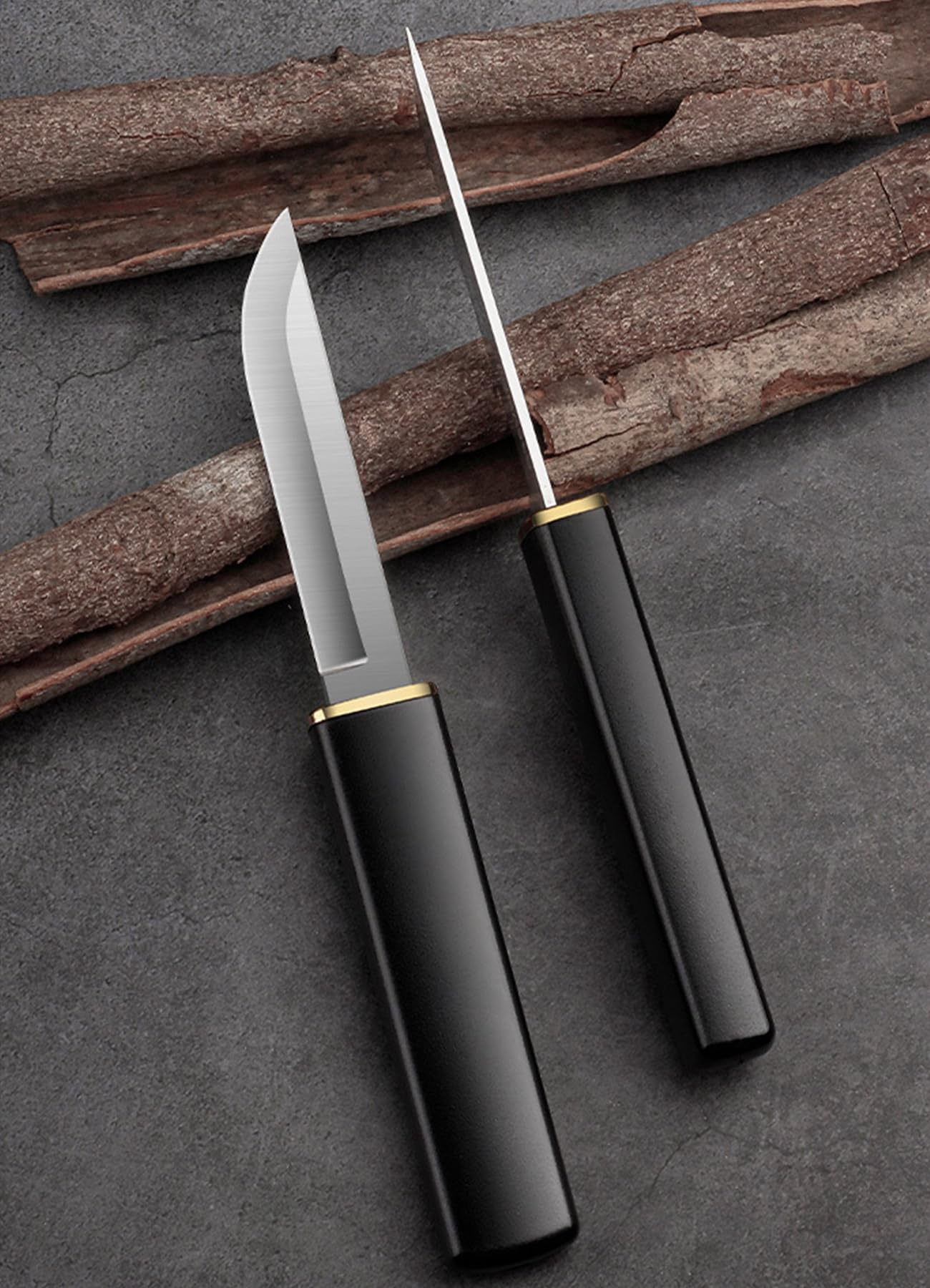 Paring knives,Portable Fruit Knife Set,Peeling Knife for Fruits and Vegetables Straight & Curved Stainless Steel ，Ultra Sharp Kitchen Knife for Camping Outdoor - Tophatter Daily Deals