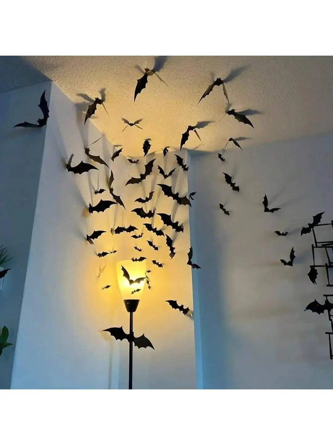 Black Bats Wall Decor Halloween Decor (60 pcs, 3D Waterproof) gadgets - Tophatter Daily Deals