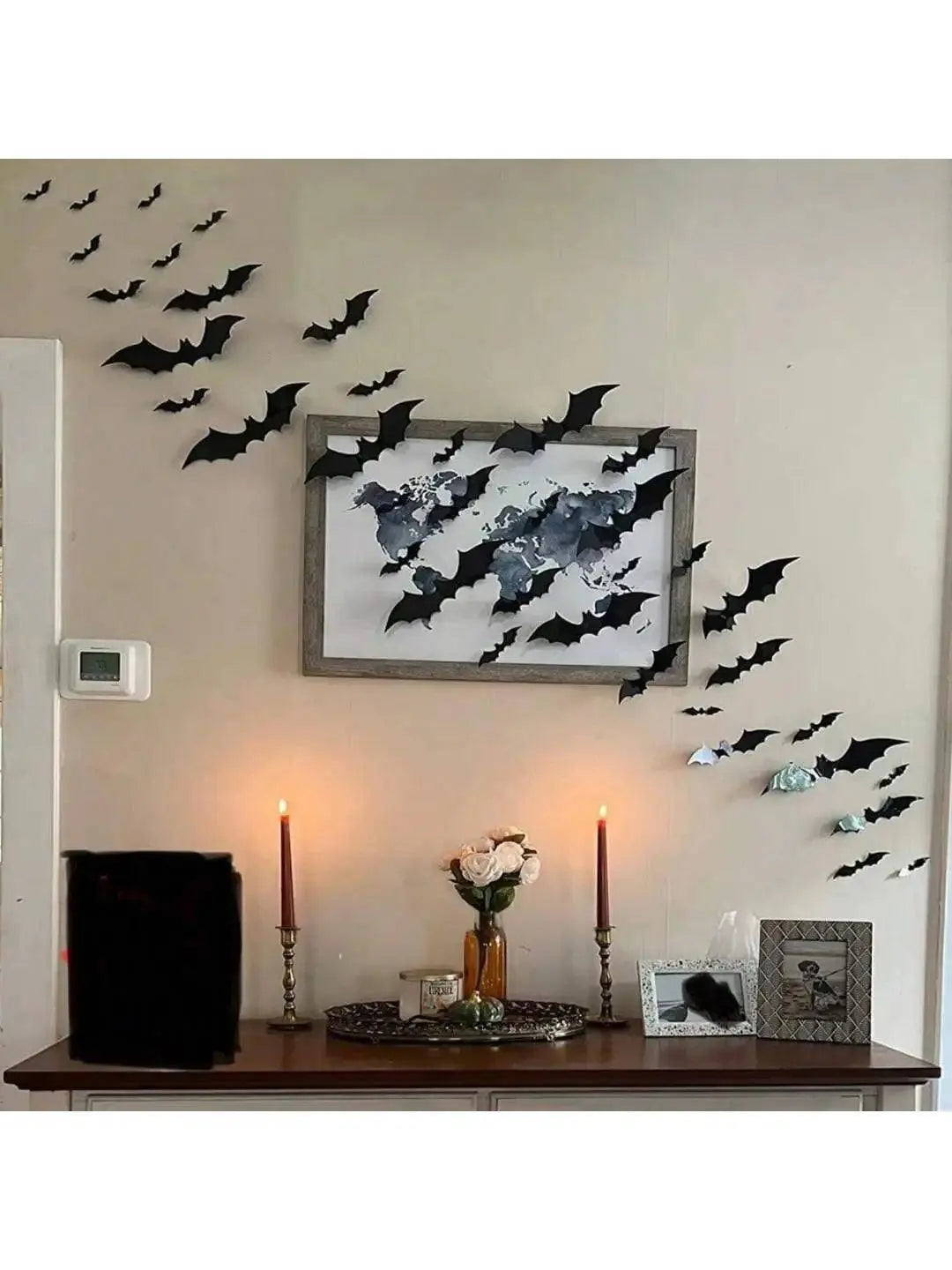 Black Bats Wall Decor Halloween Decor (60 pcs, 3D Waterproof) gadgets - Tophatter Daily Deals