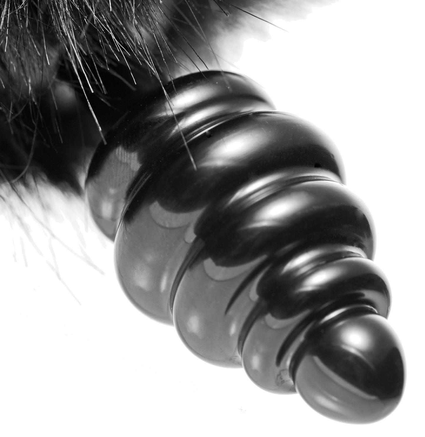 Black Bunny Tail Anal Plug with Fuzzy Tail and Tapered Tip > Anal Range > Tail Butt Plugs - Tophatter Daily Deals