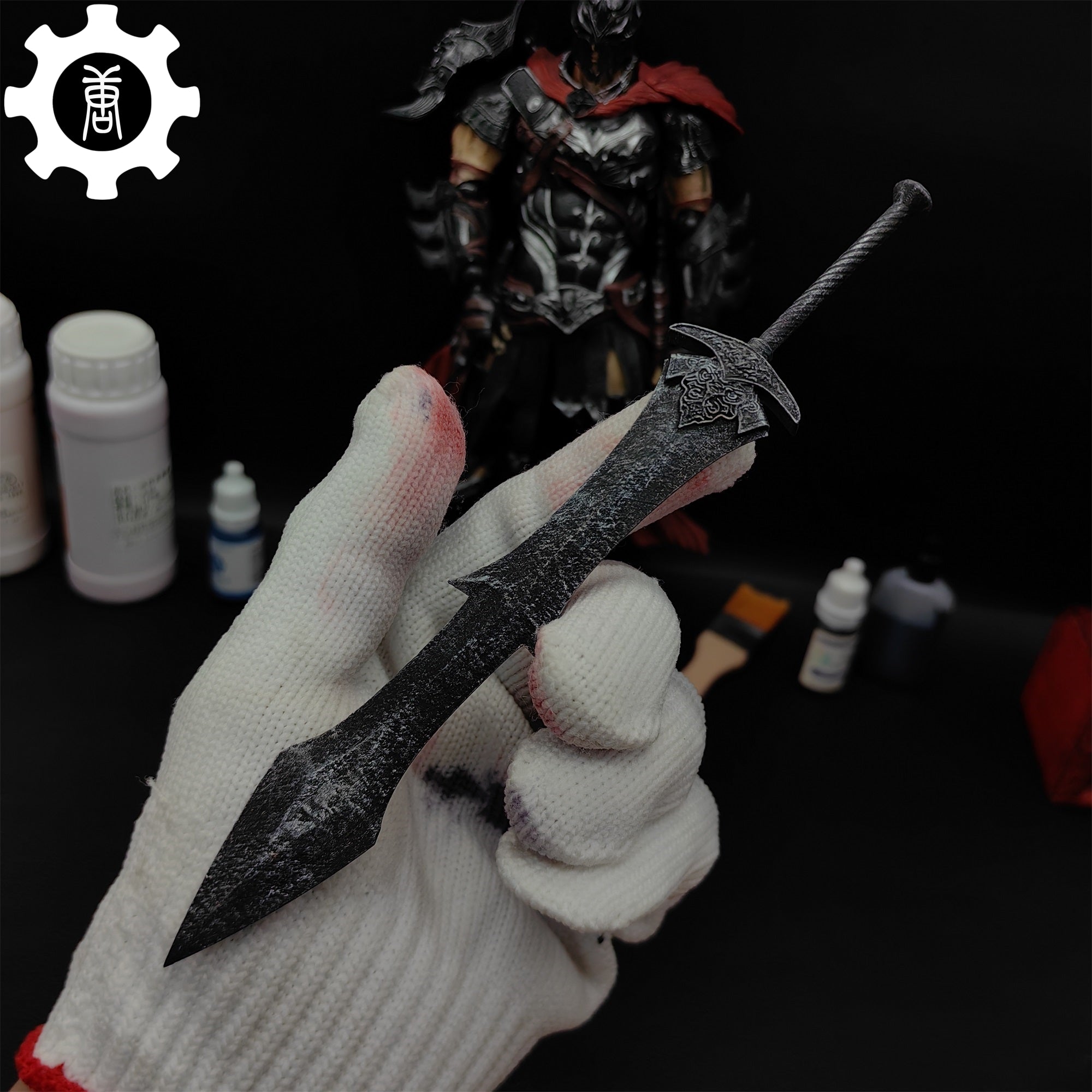 3D Printed 1: 12 Scale Black Knight Greatsword Replica - Tophatter Daily Deals