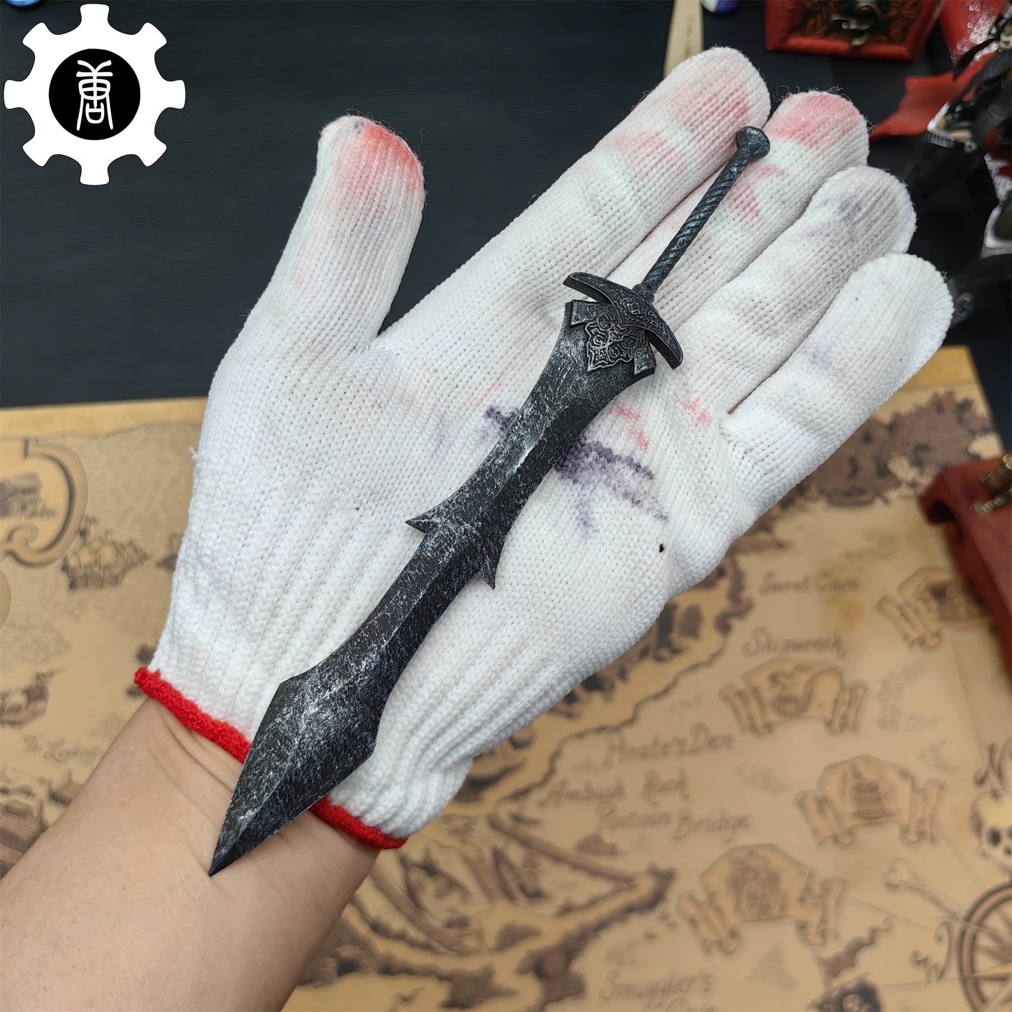 3D Printed 1: 12 Scale Black Knight Greatsword Replica - Tophatter Daily Deals