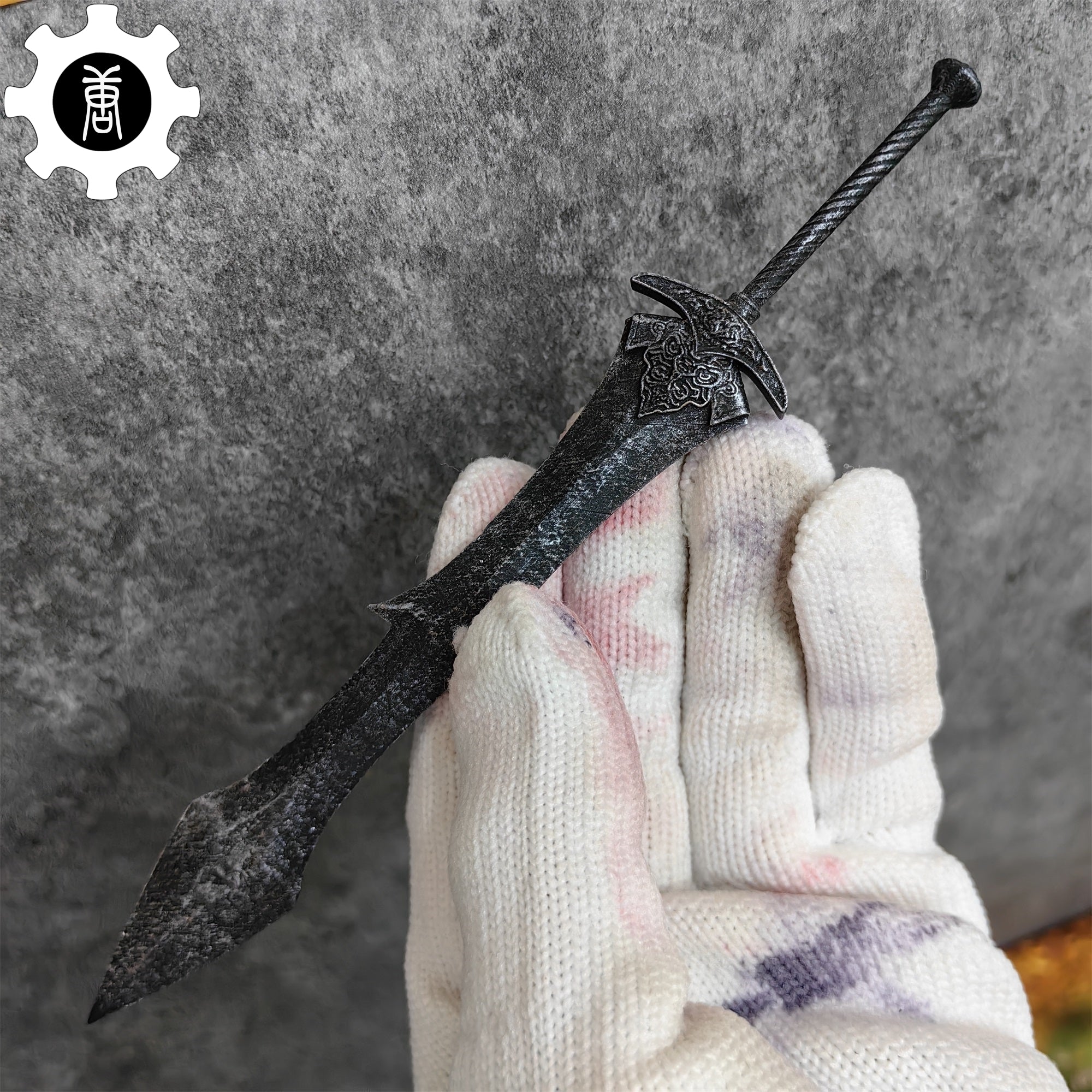 3D Printed 1: 12 Scale Black Knight Greatsword Replica Sword Only - Tophatter Daily Deals