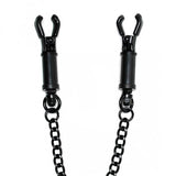 Black Metal Adjustable Nipple Clamps With Chain > Sex Toys > Nipple Clamps - Tophatter Daily Deals