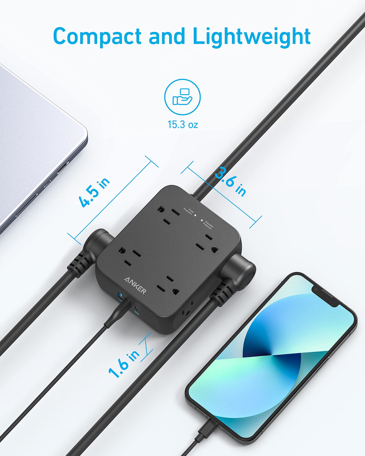 Anker 341 USB Power Strip Batteries & Power Accessories - Tophatter Daily Deals