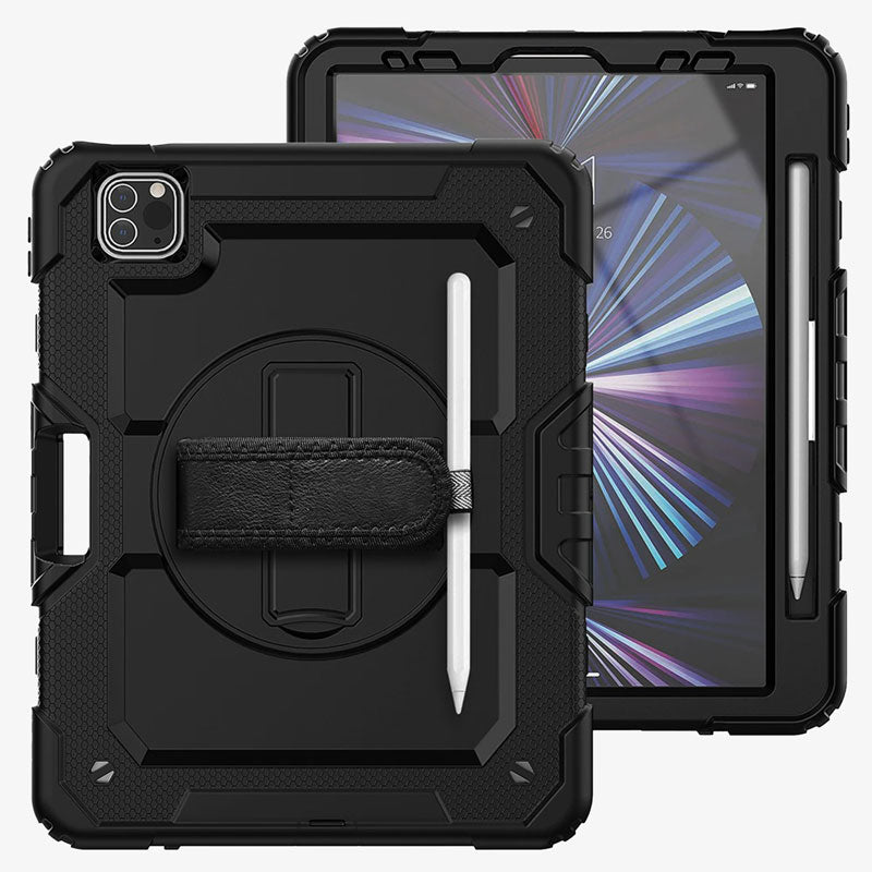 Heavy Duty iPad Case Rugged Tablet Cover With Hand Strap - Tophatter Daily Deals