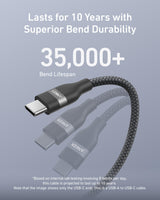 Anker USB-A to USB-C Cable (3 ft / 6 ft, Upcycled-Braided) Batteries & Power Accessories - Tophatter Daily Deals