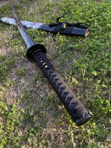 Black Dragon Katana Carbon Steel Samurai Sword - Tophatter Daily Deals