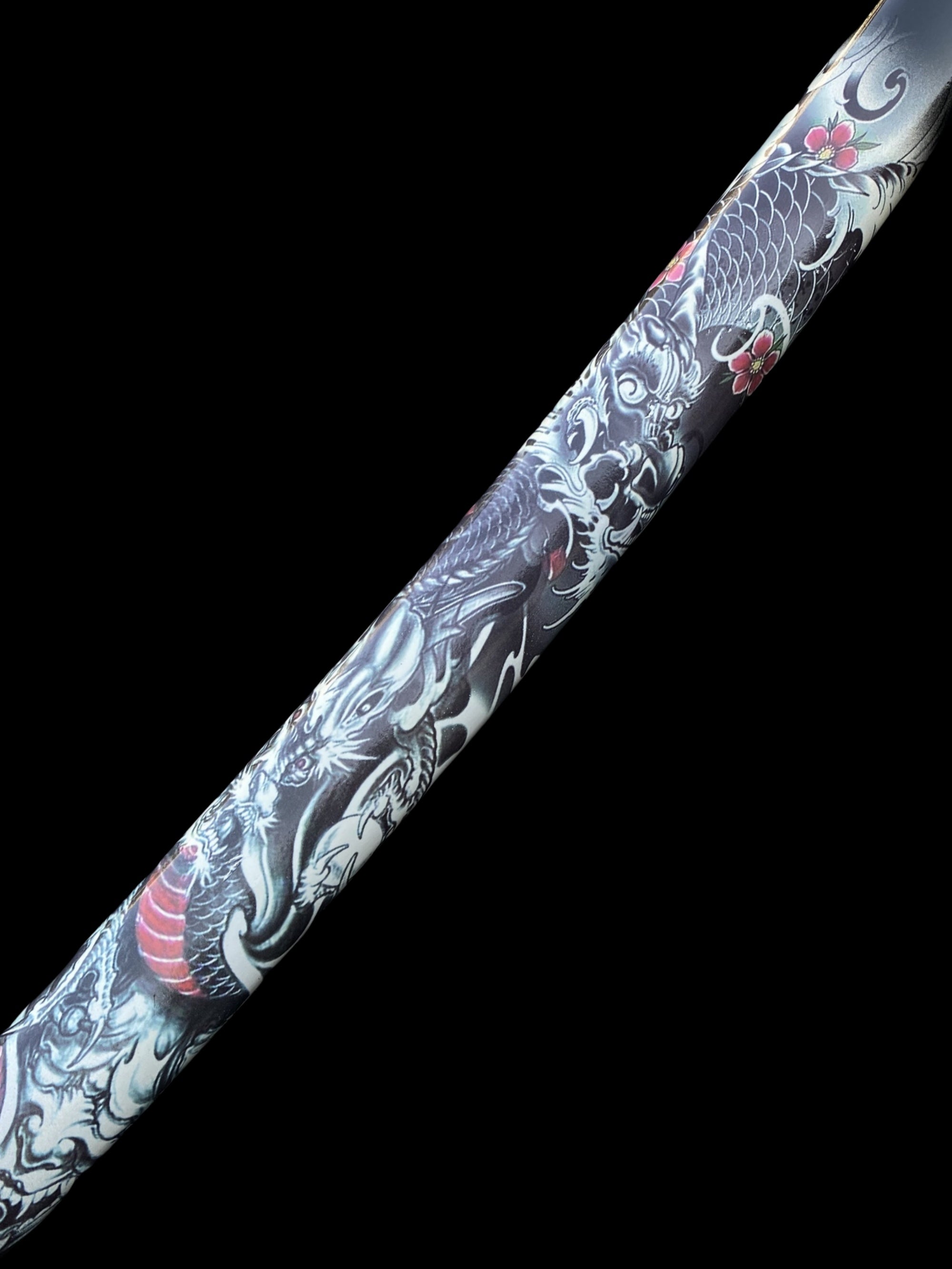 Black Dragon Katana Carbon Steel Samurai Sword - Tophatter Daily Deals