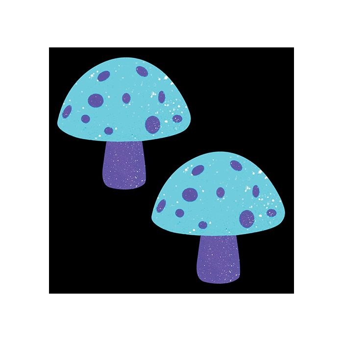 UV Reactive Glittered Mushroom Pasties - Tophatter Daily Deals