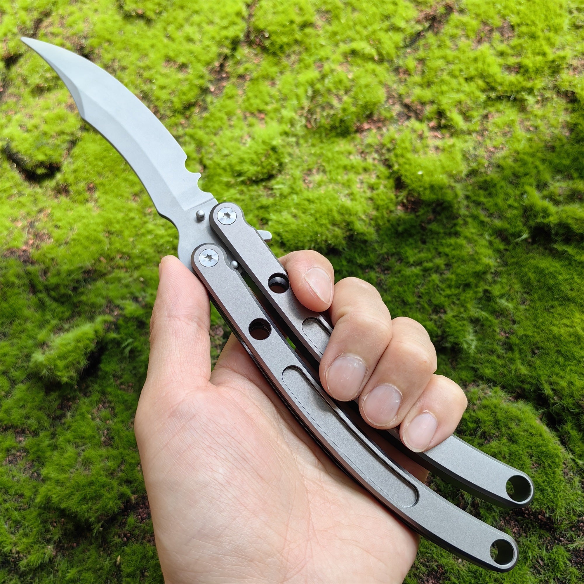 Champions Knife Black Market Butterfly Blunt Blade Balisong Trainer Black Blade Market - Tophatter Daily Deals