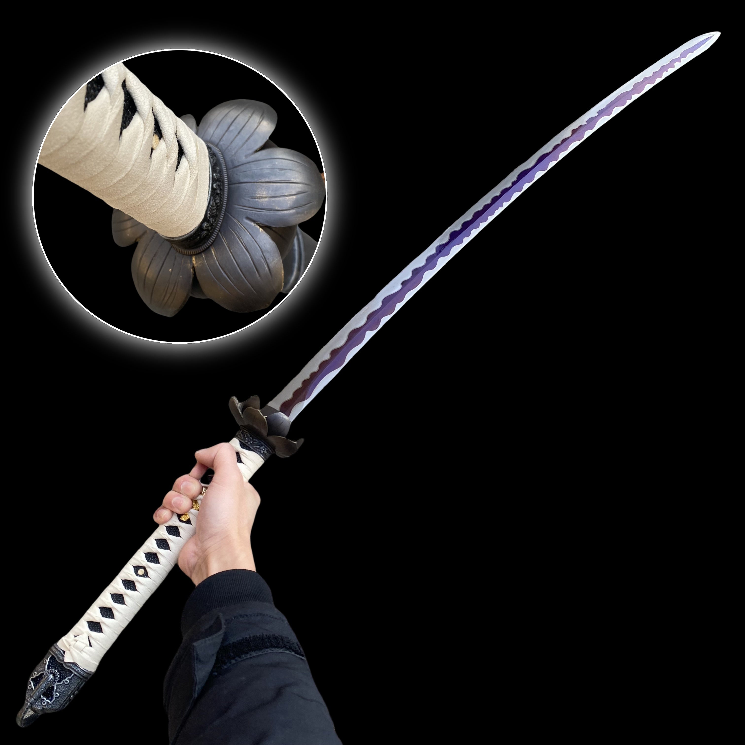 IRL Game Katana Black Mortal Blade Unsharpend USA Stock - Tophatter Daily Deals