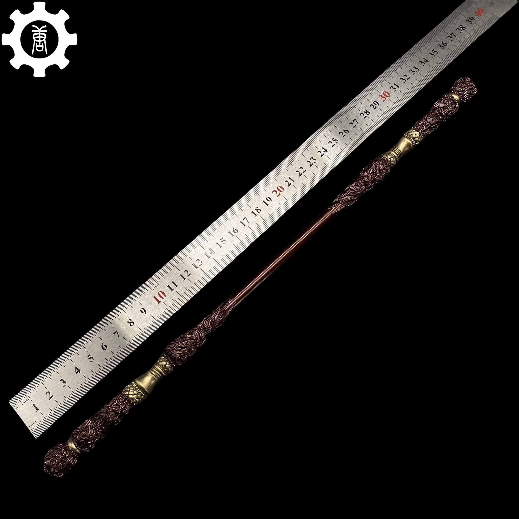 Black Myth: Wukong Metal Weapons Miniature Collections 35CM Willow Wood Staff Red - Tophatter Daily Deals