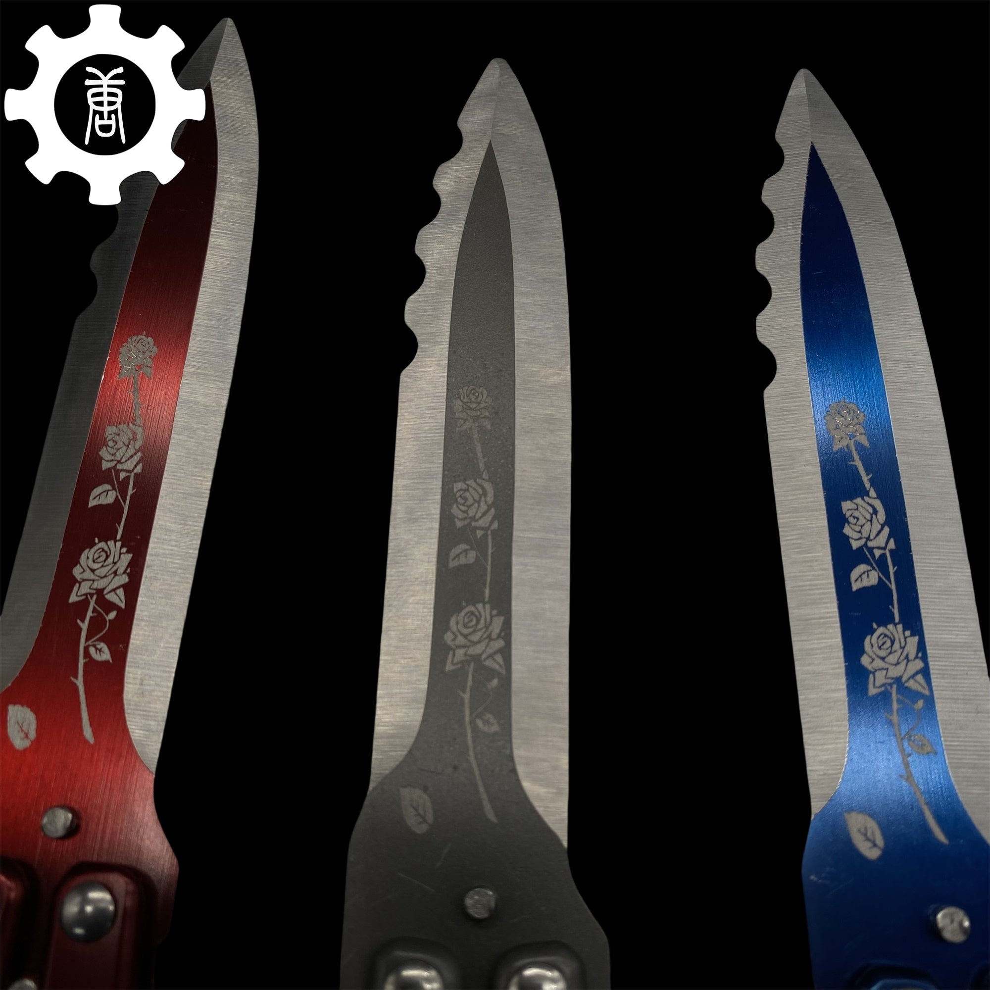 TF2 Black Rose Balisong Black Rose Butterfly Knife Replica IRL - Tophatter Daily Deals