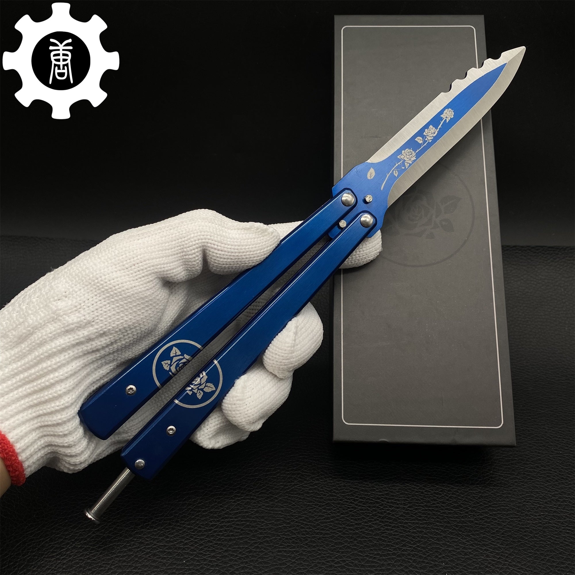 TF2 Black Rose Balisong Black Rose Butterfly Knife Replica IRL - Tophatter Daily Deals