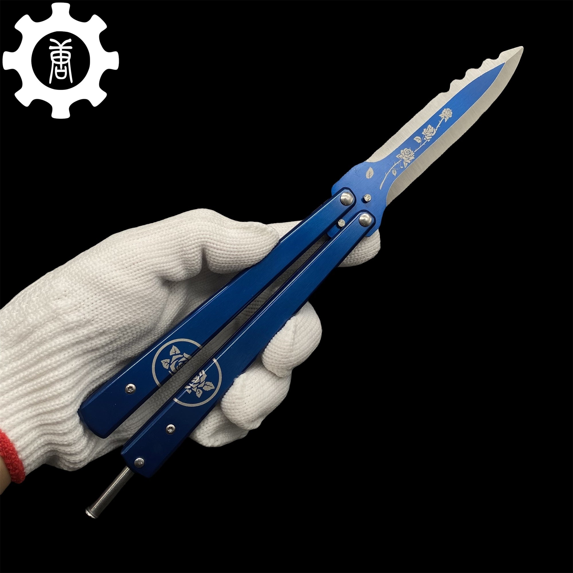 TF2 Black Rose Balisong Black Rose Butterfly Knife Replica IRL - Tophatter Daily Deals