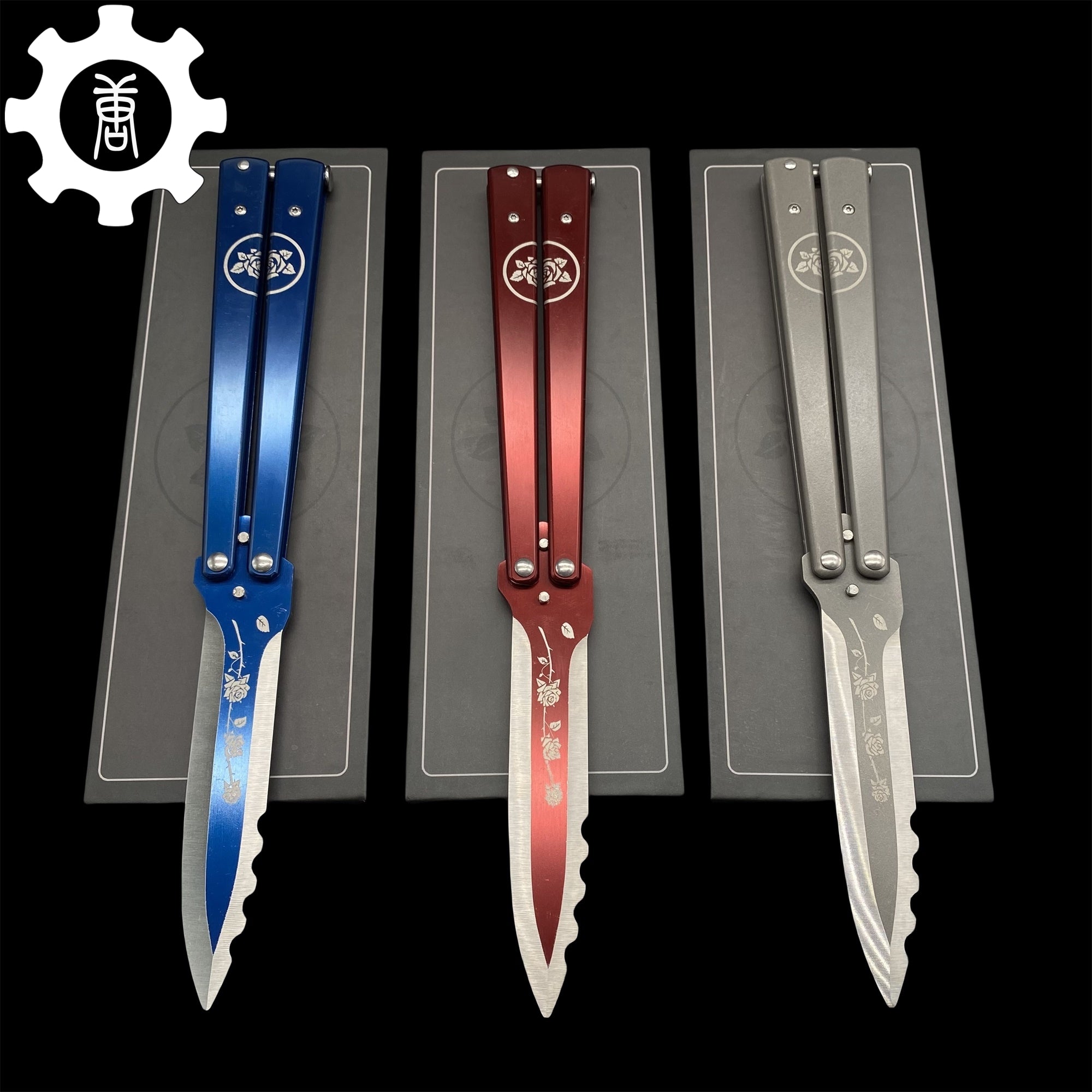 TF2 Black Rose Balisong Black Rose Butterfly Knife Replica IRL - Tophatter Daily Deals