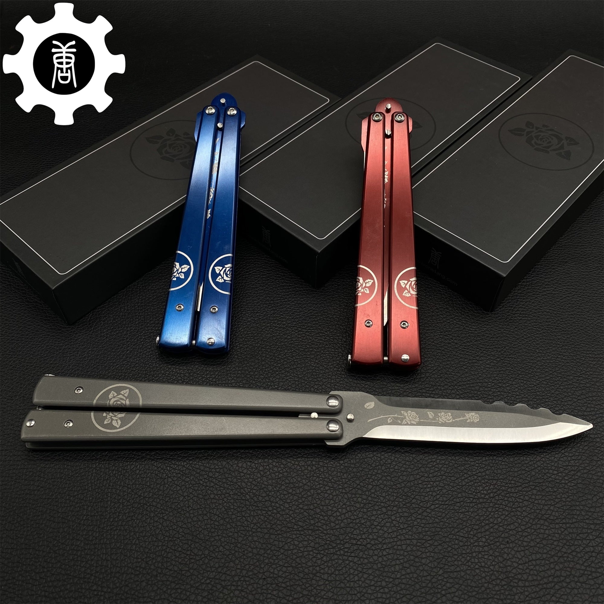 TF2 Black Rose Balisong Black Rose Butterfly Knife Replica IRL - Tophatter Daily Deals