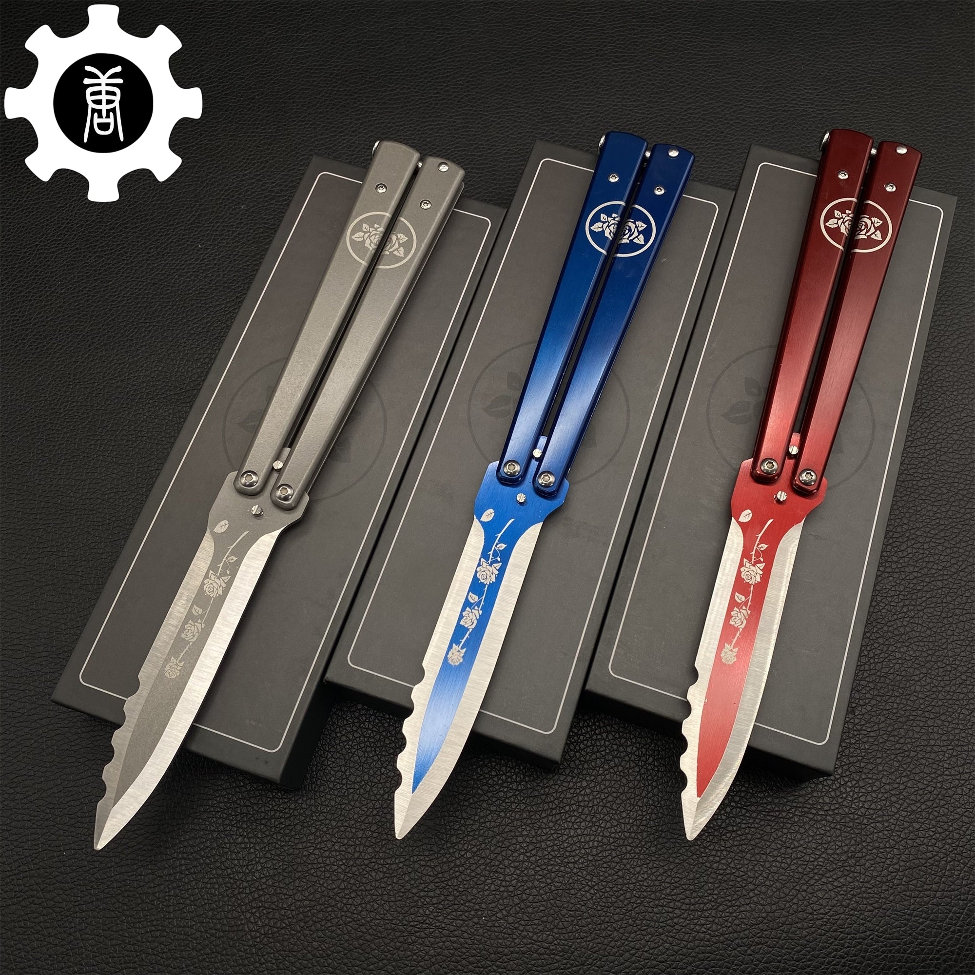 TF2 Black Rose Balisong Black Rose Butterfly Knife Replica IRL - Tophatter Daily Deals