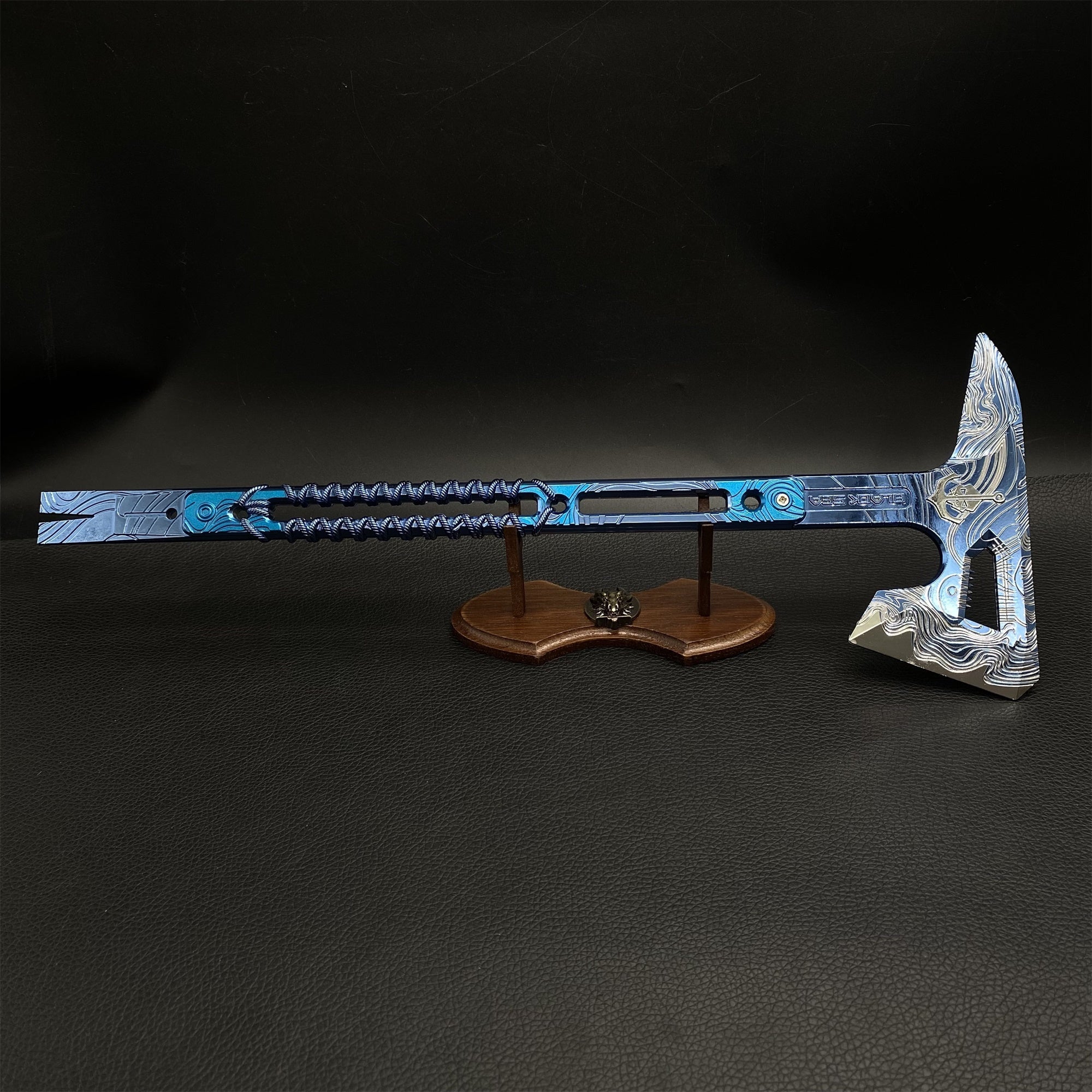 Delta Force Sea Gleam The First-Ever Tactical Axe Metal Replica With Stand - Tophatter Daily Deals