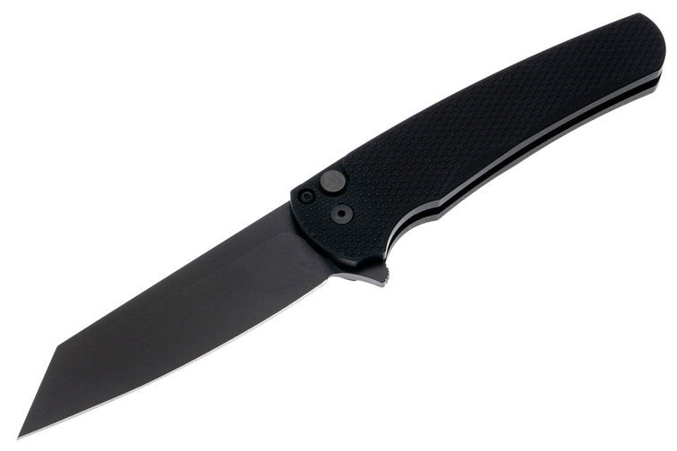 Protech Malibu Fipper - Black Textured Handle - Black Reverse Tanto Magnacut Blade - 5406 Folding Knives - Tophatter Daily Deals