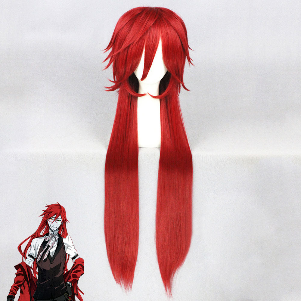 Black Butler Grell Sutcliff Red Cosplay Wig Wig - Tophatter Daily Deals