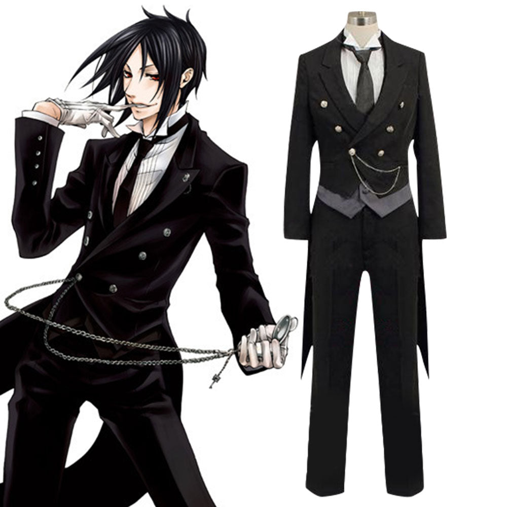 Black Butler Sebastian Michaelis Cosplay Costume Costume - Tophatter Daily Deals
