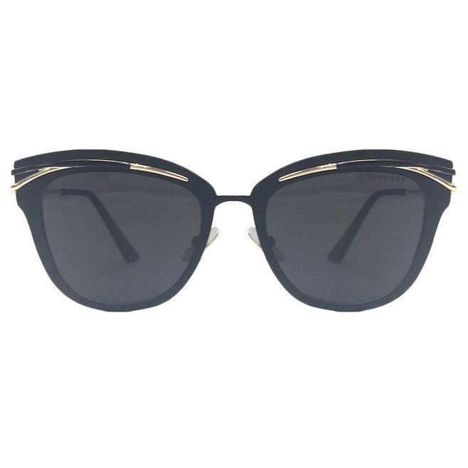 TopFoxx Candy - Women's Black Sunglasses Sunglasses - Tophatter Daily Deals