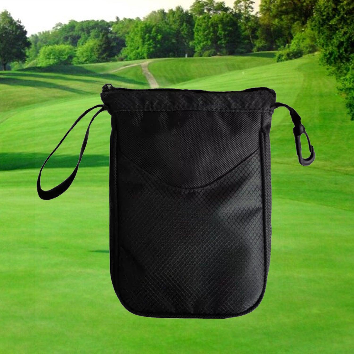 Golf Ball Bag - Multi-pocket Golf Ball Storage Pouch Bag Clip Valuable Golf Tee Pouch Bag Holder Black Sports & Outdoor - Tophatter Daily Deals