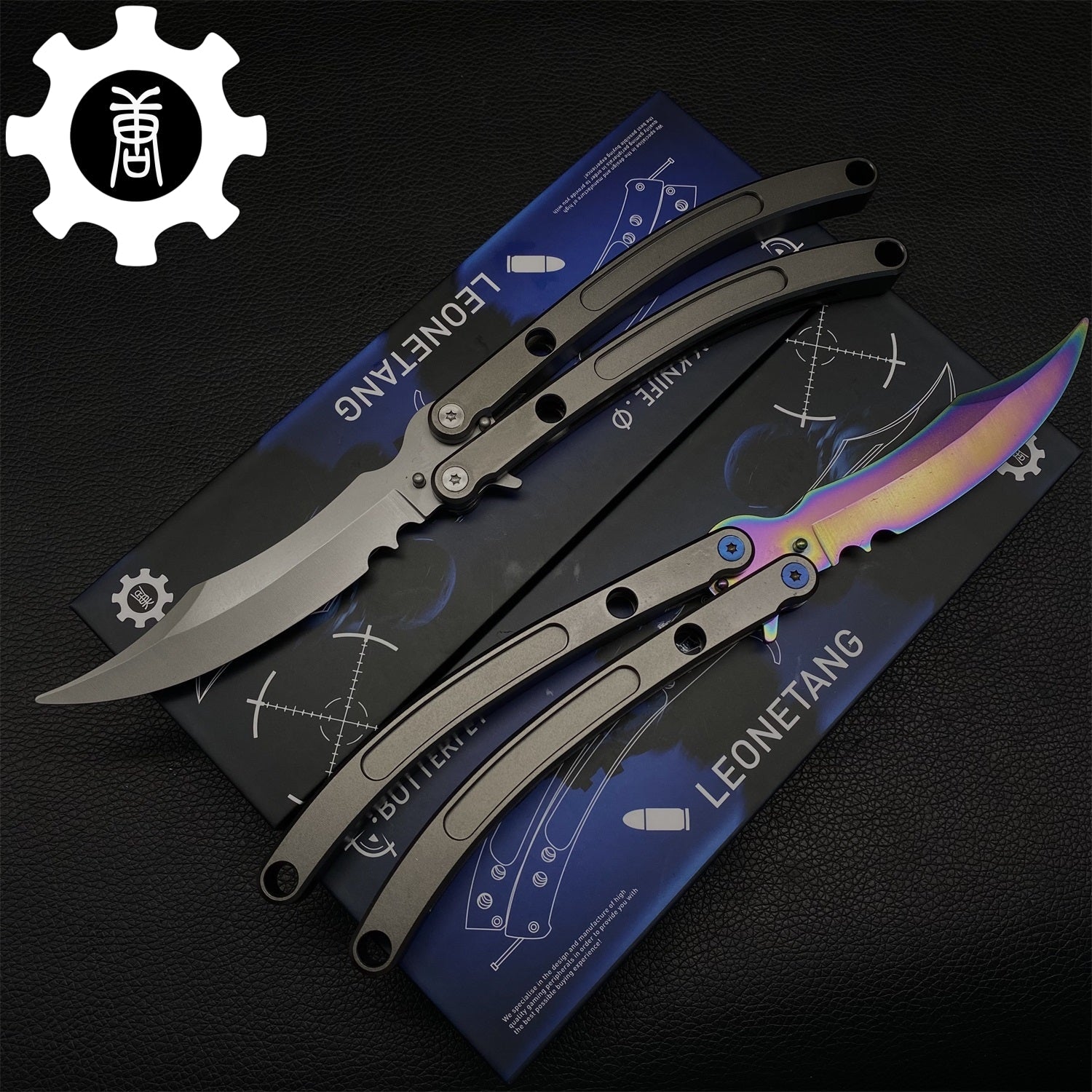 Black Market Butterfly Knife High-End CNC Balisong Trainer 2 In 1 Pack - Tophatter Daily Deals