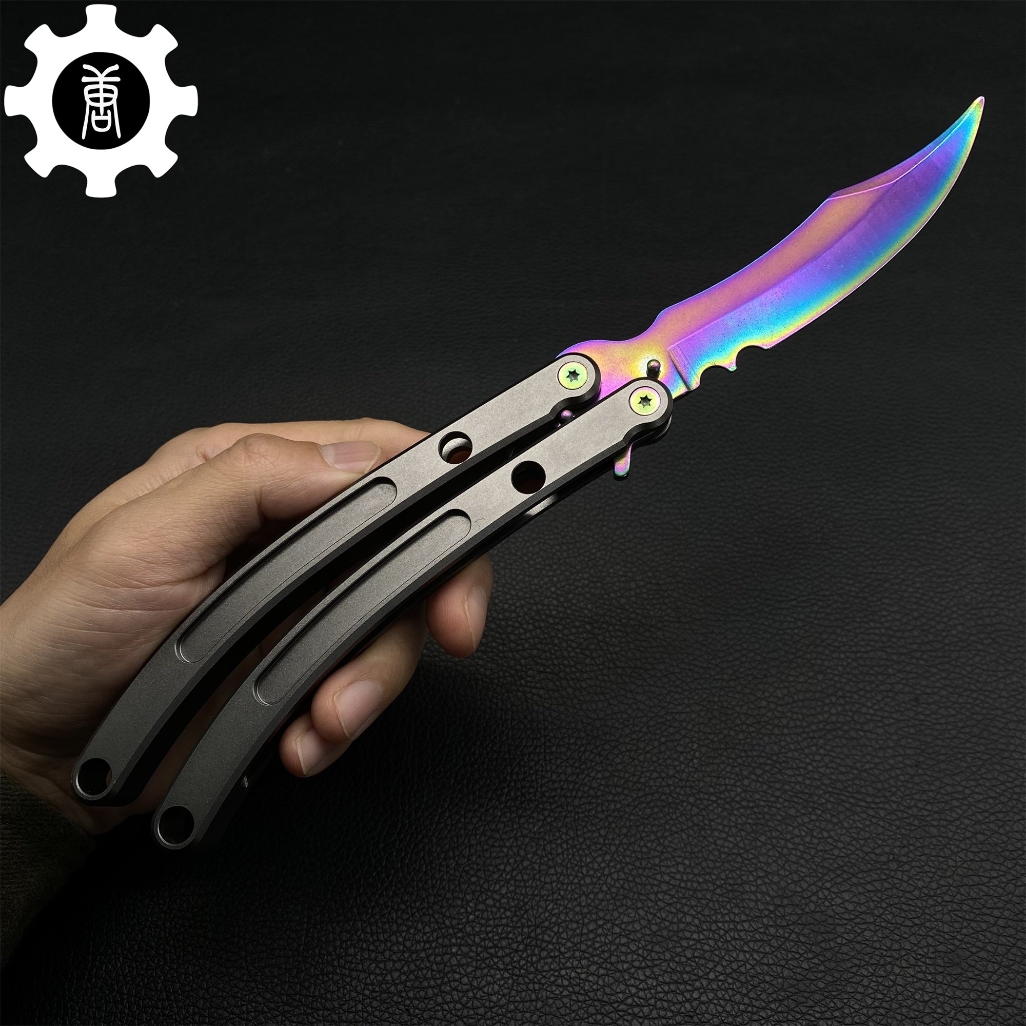 Black Market Butterfly Knife High-End CNC Balisong Trainer - Tophatter Daily Deals