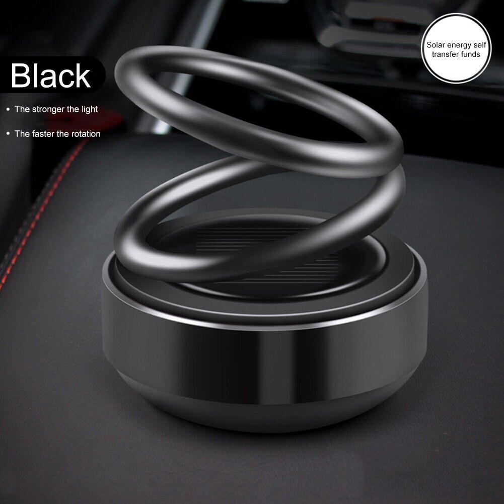 Portable Kinetic Heater - Mini Car Air Fresheners Auto Rotating Double Ring Solar Aromatherapy Perfume Diffuser Black Car Accessories - Tophatter Daily Deals
