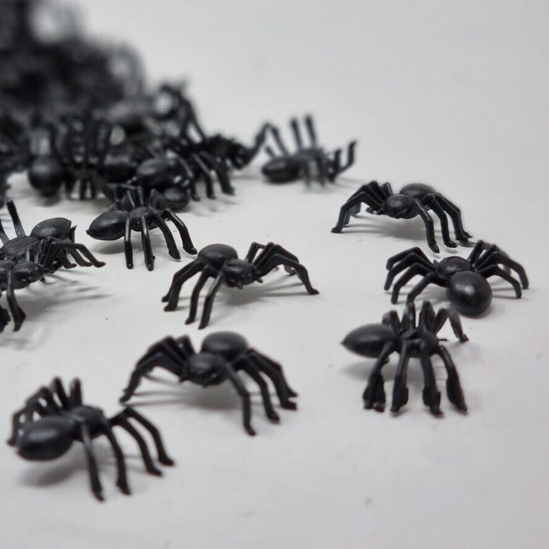 Spiders for Halloween - 70X Mini Spiders Set Creepy Crawlies Table setting Spider Halloween Decoration Festive & Franchise - Tophatter Daily Deals