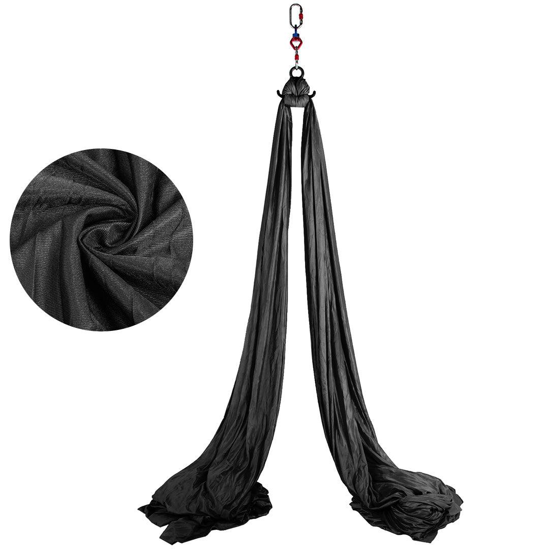 Aerial Yoga Hammock - Silks Yoga Swing Set 11 Yards Long Aerial Flying Kit Black Yoga Product - Tophatter Daily Deals