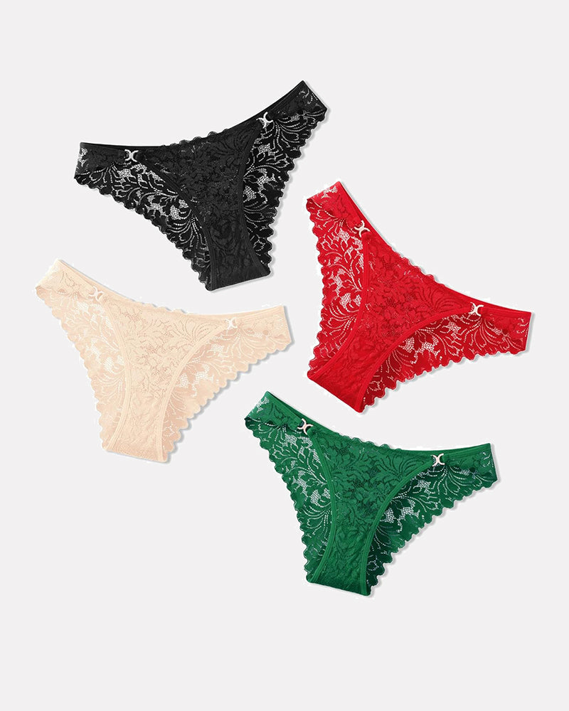 Low Rise Tangas Cheeky Underpants Black+Begie+Red+Green Lingeries-panties - Tophatter Daily Deals