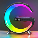 Wireless Charging Lamp RGB Ambient Light Stand 2025 Black - Tophatter Daily Deals