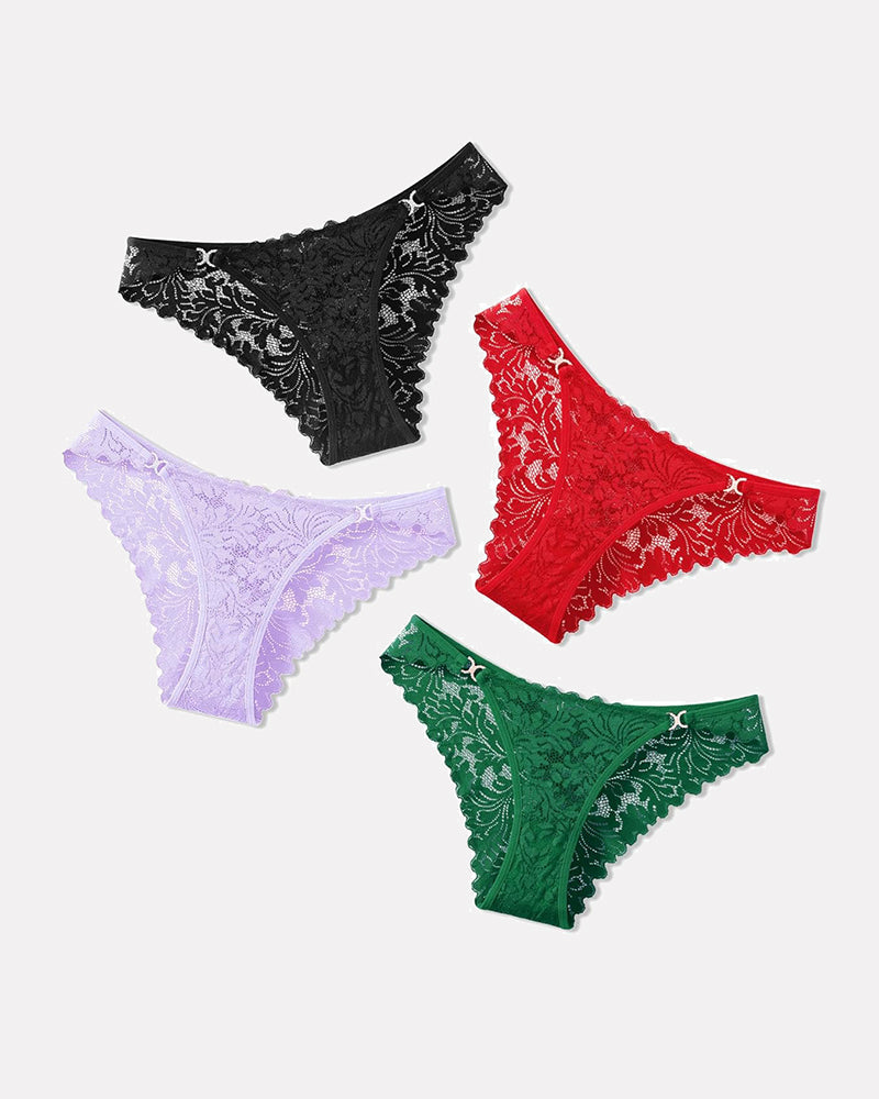 Low Rise Tangas Cheeky Underpants Black+Green+Red+Lavender Lingeries-panties - Tophatter Daily Deals