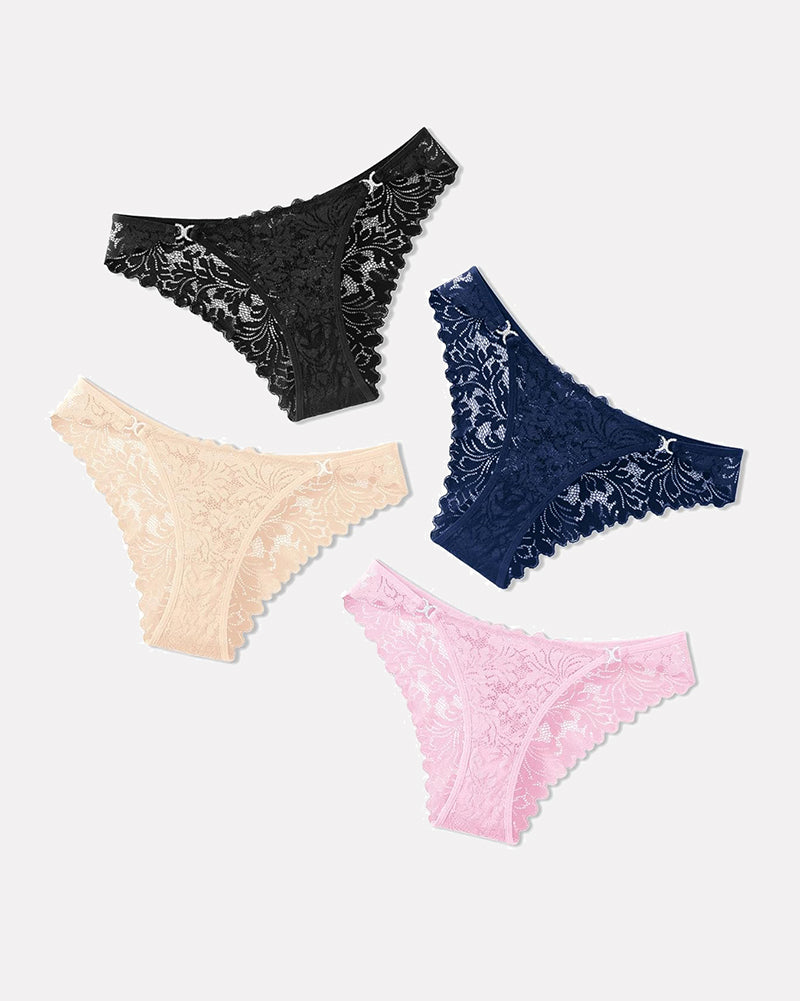 Low Rise Tangas Cheeky Underpants Black+Pink+Begie+Navy Blue Lingeries-panties - Tophatter Daily Deals