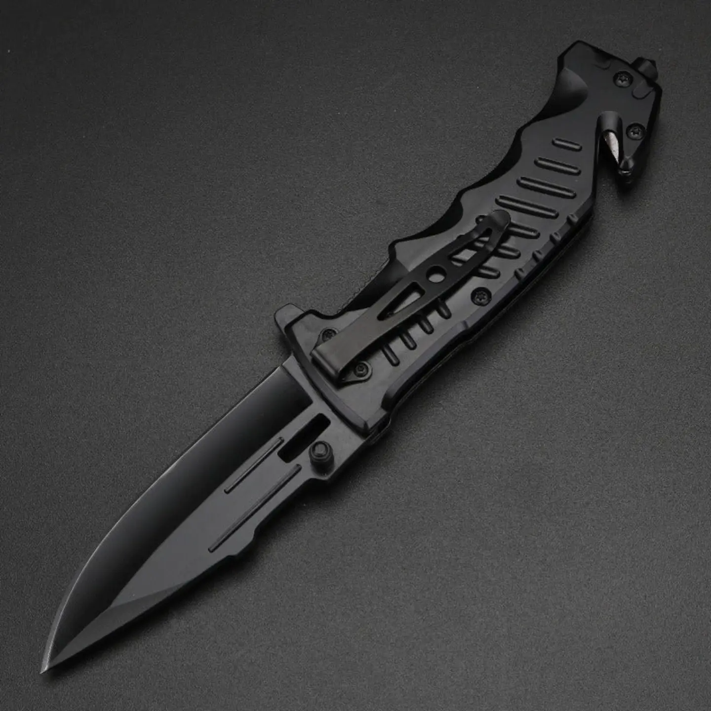 Black rope folding knife - Tophatter Daily Deals