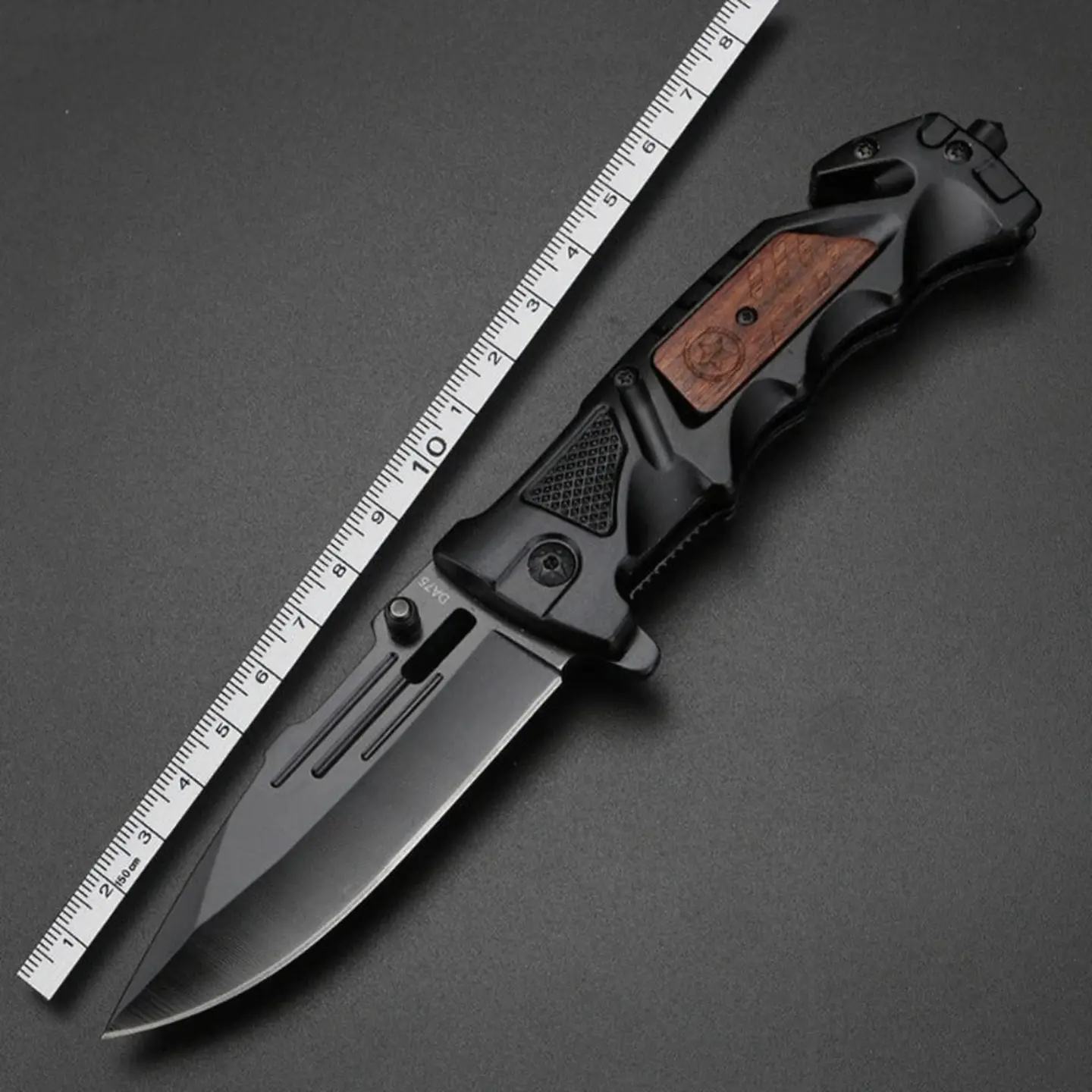 Black rope folding knife - Tophatter Daily Deals