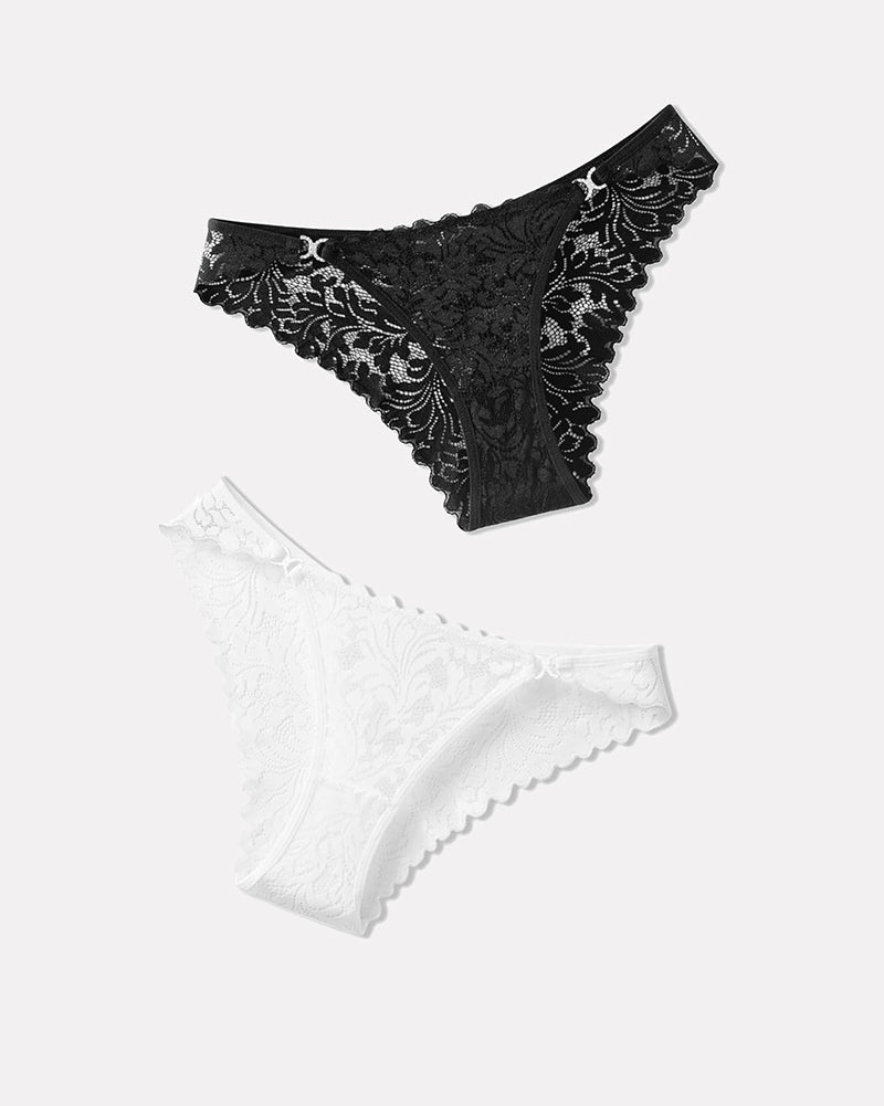 Low Rise Tangas Cheeky Underpants Black+White Lingeries-panties - Tophatter Daily Deals