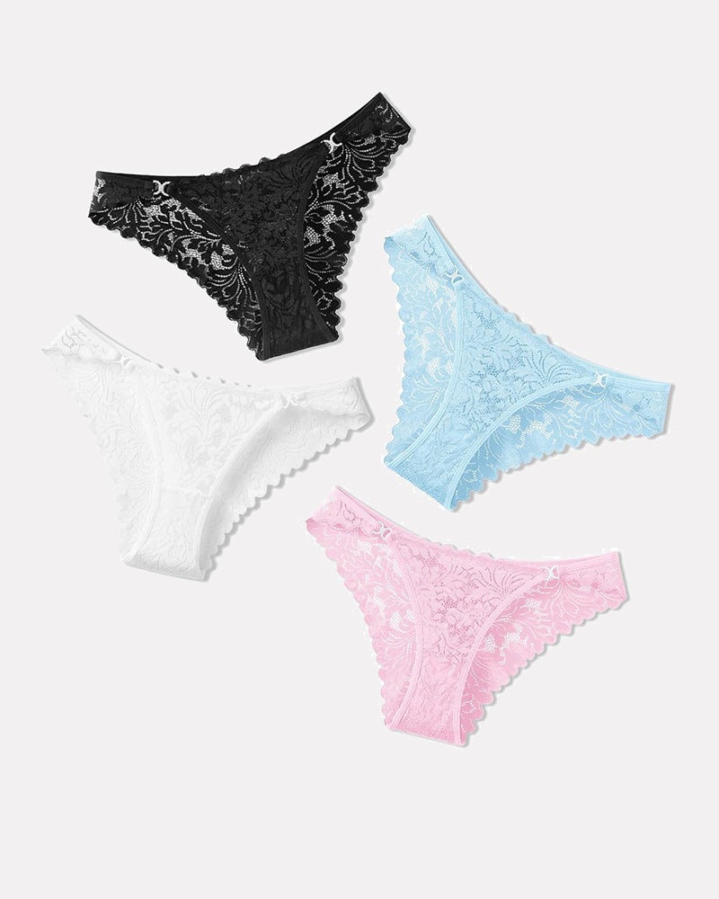 Low Rise Tangas Cheeky Underpants Black+White+Pink+Light Blue Lingeries-panties - Tophatter Daily Deals