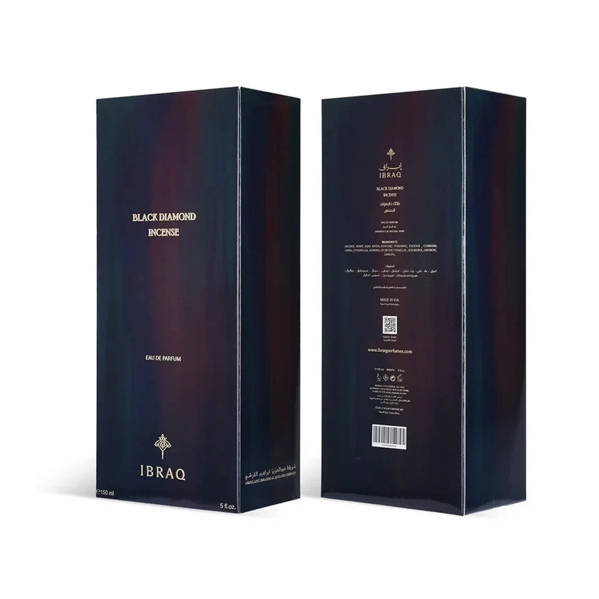 Ibraq Black Diamond Incense Eau De Parfum 150ml Spray - Tophatter Daily Deals