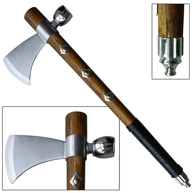 Blackfoot Nation Ceremonial Tomahawk Peace Pipe Collectible Weapons - Tophatter Daily Deals