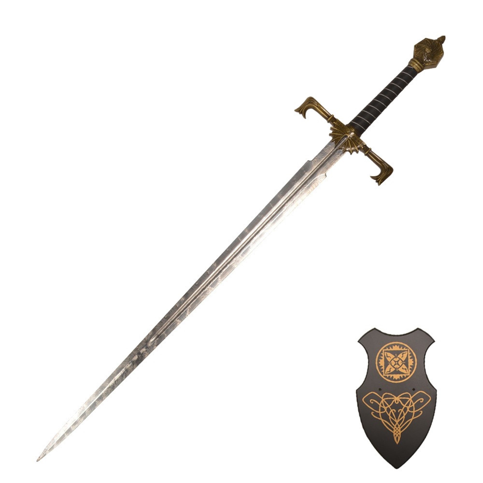 Blackfyre Sword IRL Steel Replica Blackfyre Sword(black handle) - Tophatter Daily Deals